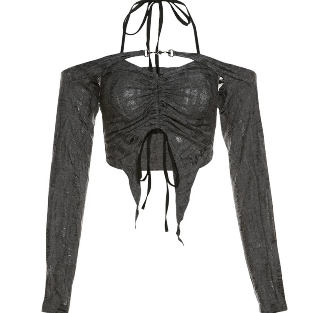 Elegant Black Long Sleeve Women's Top